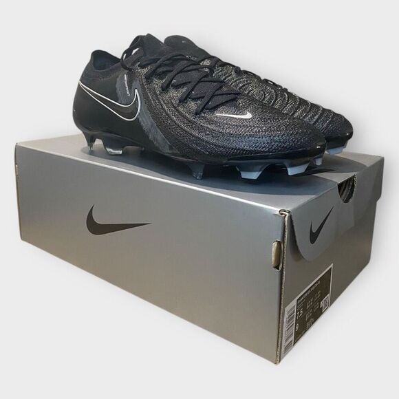Nike Phantom GX II 2 Elite FG Black Cleats FJ2559-001 Mens size 7.5 / Womens 9 - Picture 1 of 12